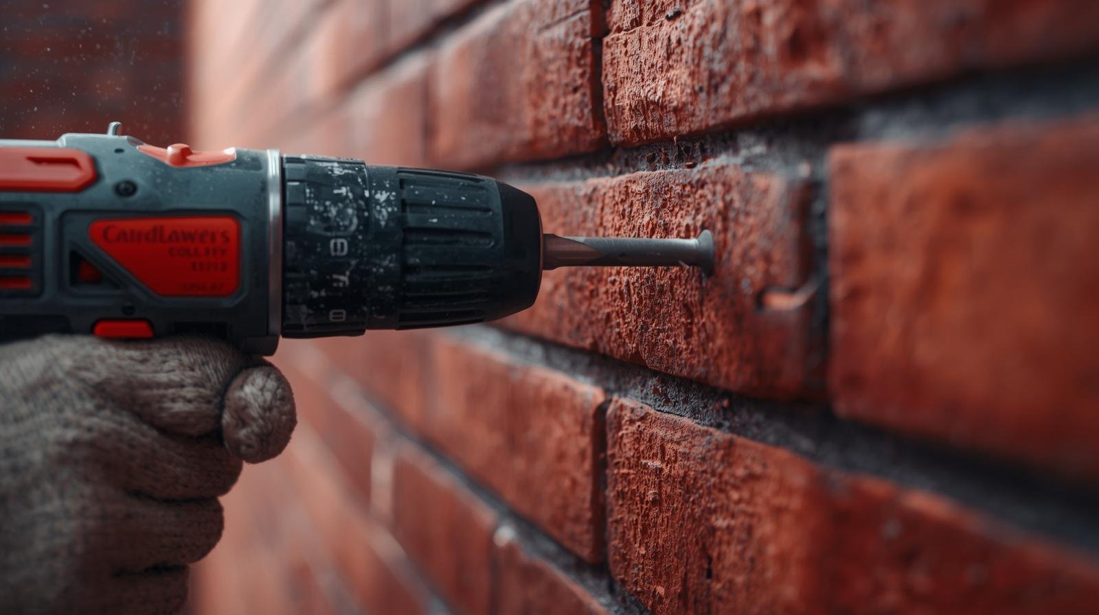 Perçage d’un mur en béton avec foret à carbure